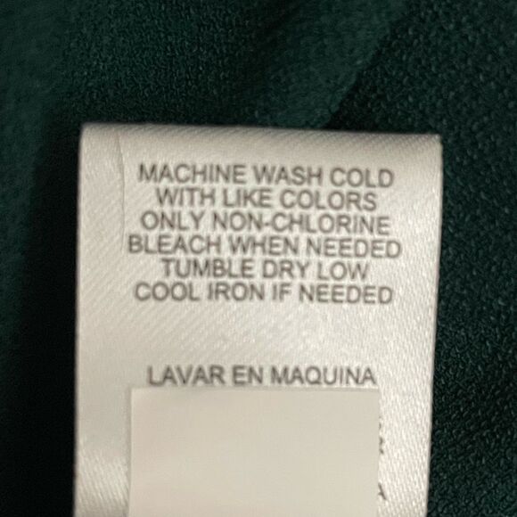 LEOTA Flared Midi Skirt, Elastic Waistband, Emerald Green, Pockets, Size XL - Picture 5 of 7